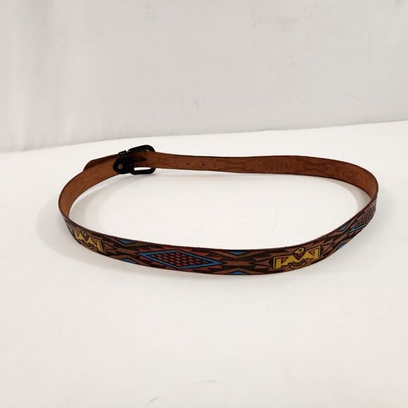 Mens Leather Belt Southwest Navajo Style 42" - Picture 4 of 10